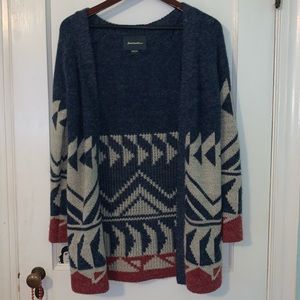 Navy, White, and Red Cardigan